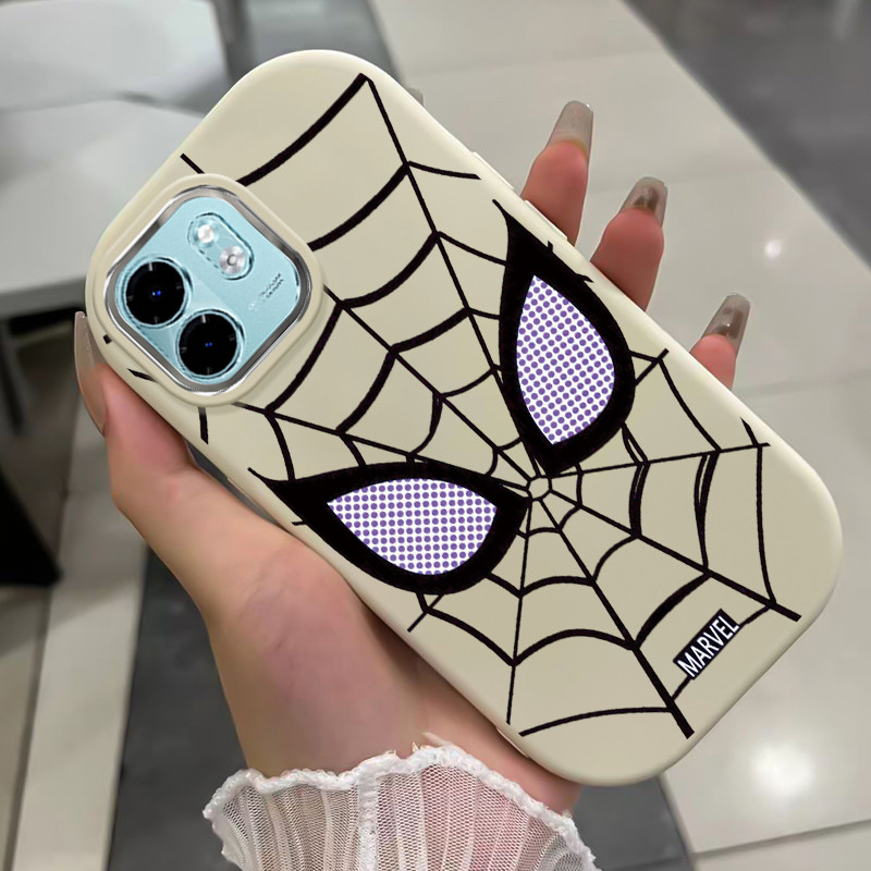 เคสสำหรับ Infinix Smart 9 Smart 9 HD Hot 50i เคสโทรศัพท์ใยแมงมุมกันกระแทกกลมและอ้วน – โปรปัง