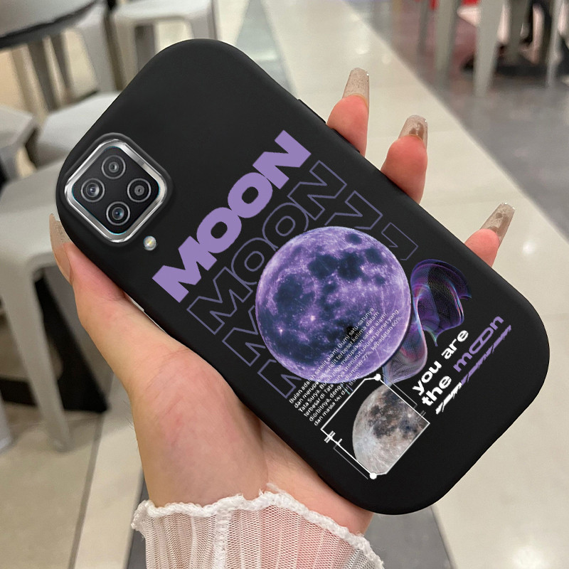เคสสำหรับ Samsung Galaxy A12 4G A12 5G A22 4G M12 F12 เคสโทรศัพท์เดือนกันกระแทกกลมและอ้วน