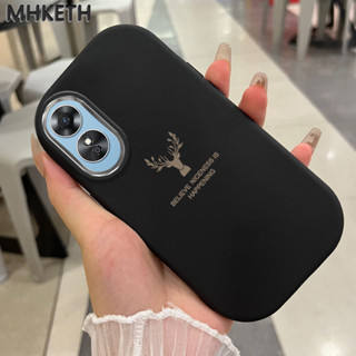MHKETH เคสสำหรับ OPPO A17 A17K เคสการออกแบบหัวกวางขั้นสูงเคส…