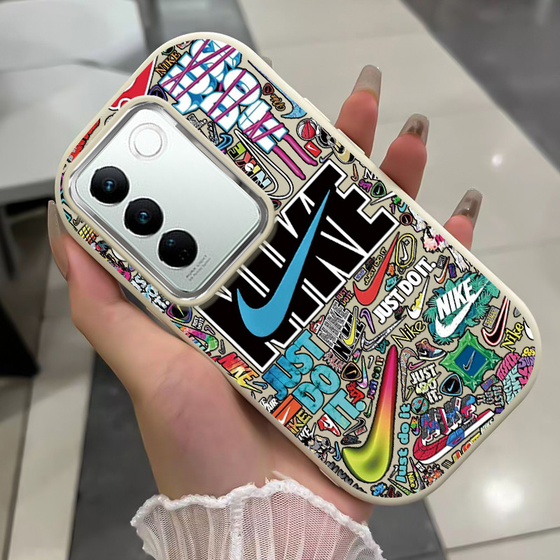 เคสสำหรับ VIVO V27 5G V27 Pro 5G เคสโทรศัพท์แบรนด์อินเทรนด์กันกระแทกกลมและอ้วน
