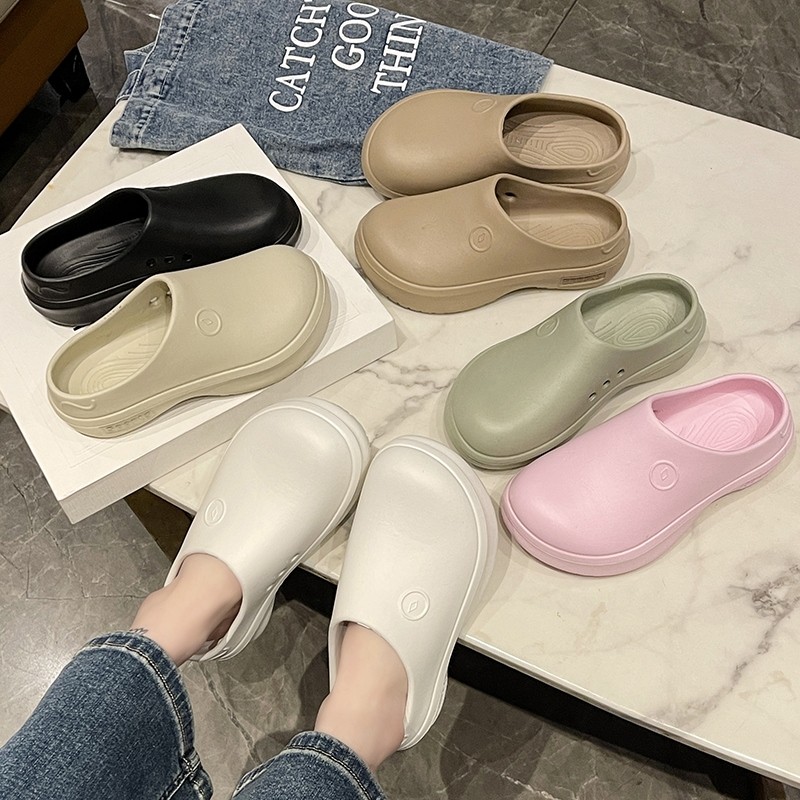 Tikp2 รองเท้าแตะผู้หญิงใหม่ พื้นรองเท้าหนาและนุ่ม วัสดุ EVA 6 สี1751611181745