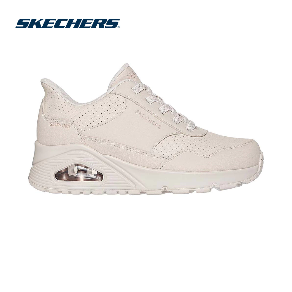 Skechers สเก็ตเชอร์ส รองเท้าผู้หญิง Women Slip-ins Street UNO Banksia Luxe Shoes - 177118-OFWT Air-Cooled Memory Foam