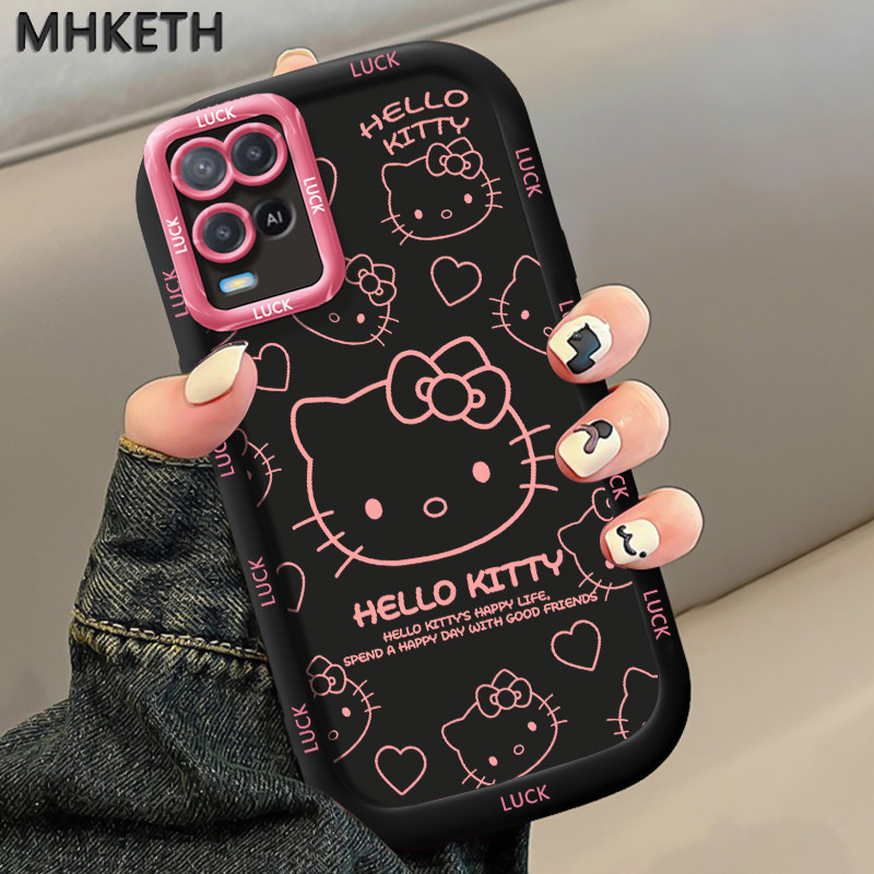 MHKETH เคสสำหรับ OPPO A54 4G เคสมือถือลายแมวน่ารักและเป็นที่นิยม