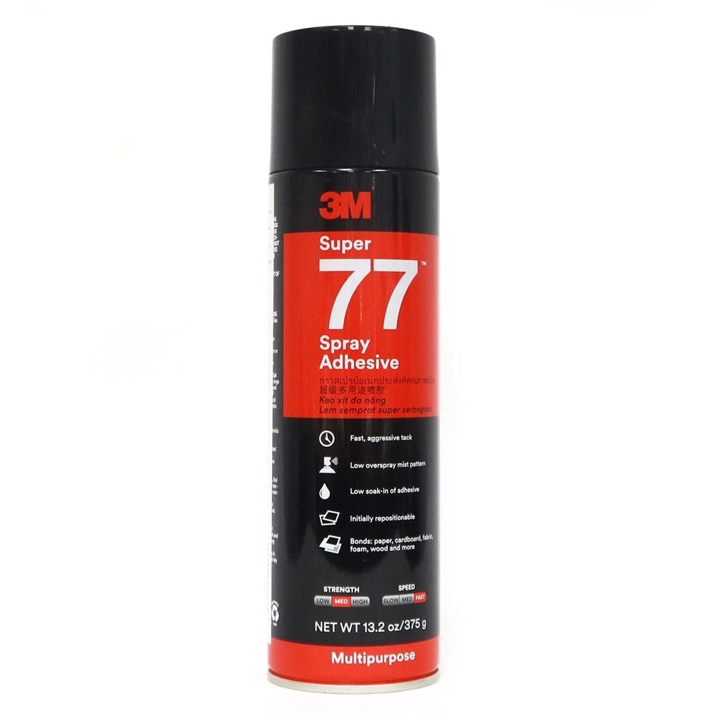 3M กาวสเปรย์อเนกประสงค์ SUPER 77 375 ก. สีใส จัดส่งโดย HomePro