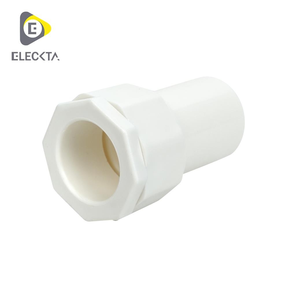 HomePro ข้อต่อเข้ากล่อง  20 มม. สีขาว แพ็ก 10 ชิ้น แบรนด์ ELECKTA