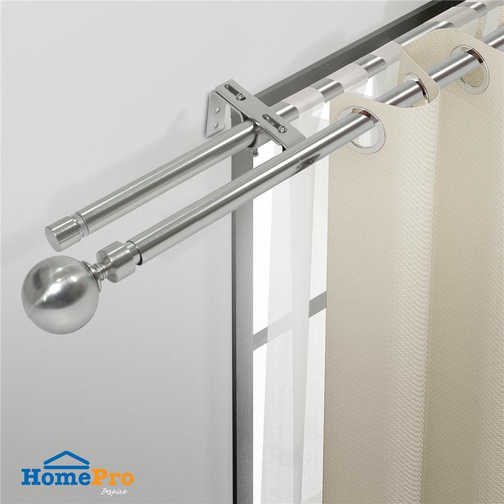 HOME LIVING STYLE ราง 2 ชั้น ยืดหด METAL 120-210 ซม. สีเงิน จัดส่งโดย HomePro ราคา ถูกที่สุด ดีลบีเคเค แกลเลอรีภาพที่ 4