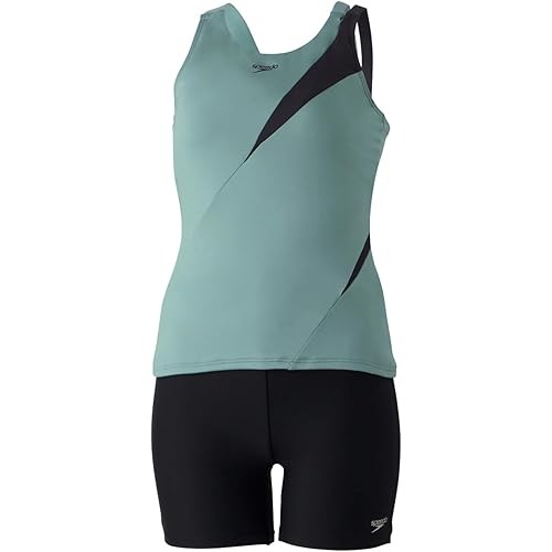 Speedo ชุดว่ายน้ําฟิตเนส Diagona แยก Sfw22215 ผู้หญิง Stormy Sea
