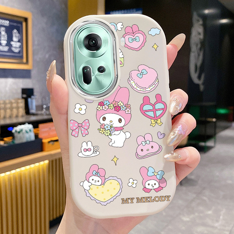 เคสสำหรับ OPPO Reno 11 5G 11 Pro 5G 11F 5G เคสโทรศัพท์กระต่ายกันกระแทกกลมและอ้วน
