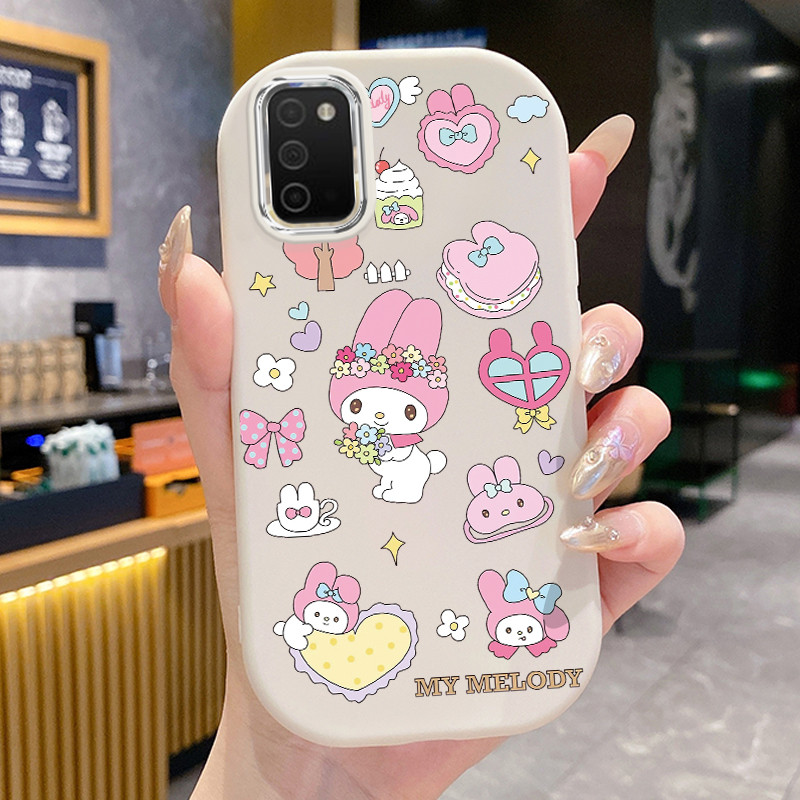 เคสสำหรับ Samsung Galaxy A03s A02s M02s F02s เคสโทรศัพท์กระต่ายกันกระแทกกลมและอ้วน