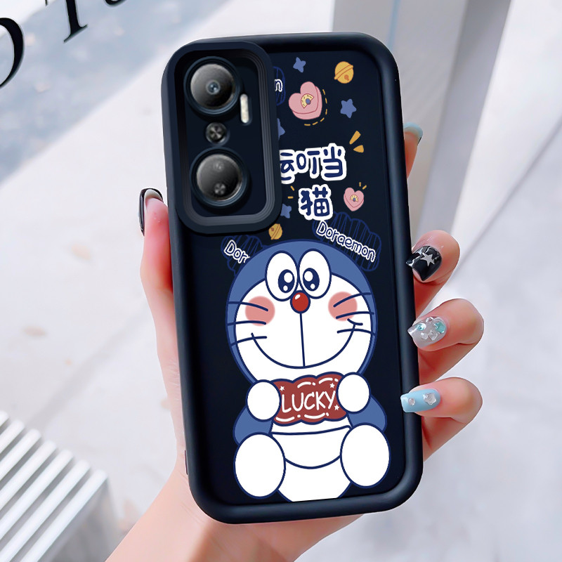 เคสสำหรับ Infinix Hot 20 Hot 20 Play เคสโทรศัพท์แมวสามสีกันกระแทกซิลิโคน