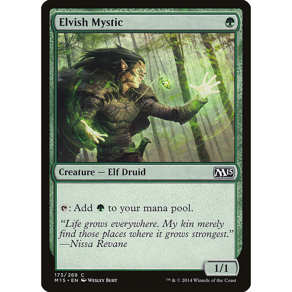 Elvish Mystic การ์ด Magic the Gathering [MTG] ของแท้