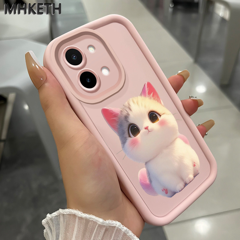 MHKETH เคสสำหรับ VIVO Y28 2024 เคสโทรศัพท์ซิลิโคนลายมาการองสุดน่ารักยอดนิยม