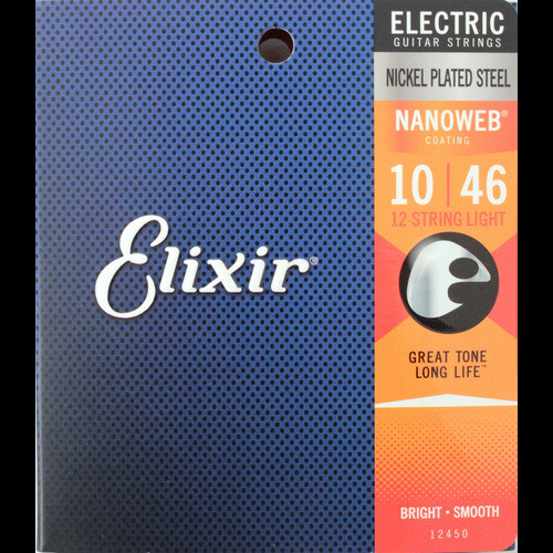 สายกีตาร์ไฟฟ้า ELIXIR NANOWEB 12 Light .010-.046 12450
