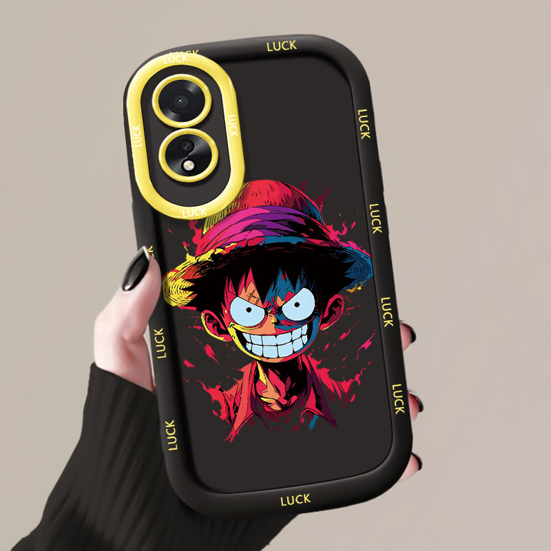 เคสสำหรับ OPPO A18 A38 เคสโทรศัพท์ตัวเอกอนิเมะกันกระแทกป้องกันการตก