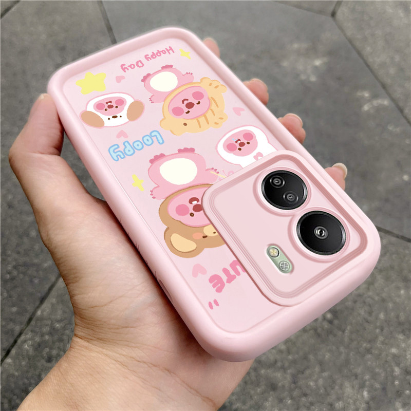 เคสสำหรับ Xiaomi Redmi 13C POCO C65 เคสโทรศัพท์บีเวอร์สามสีซิลิโคนกันกระแทก