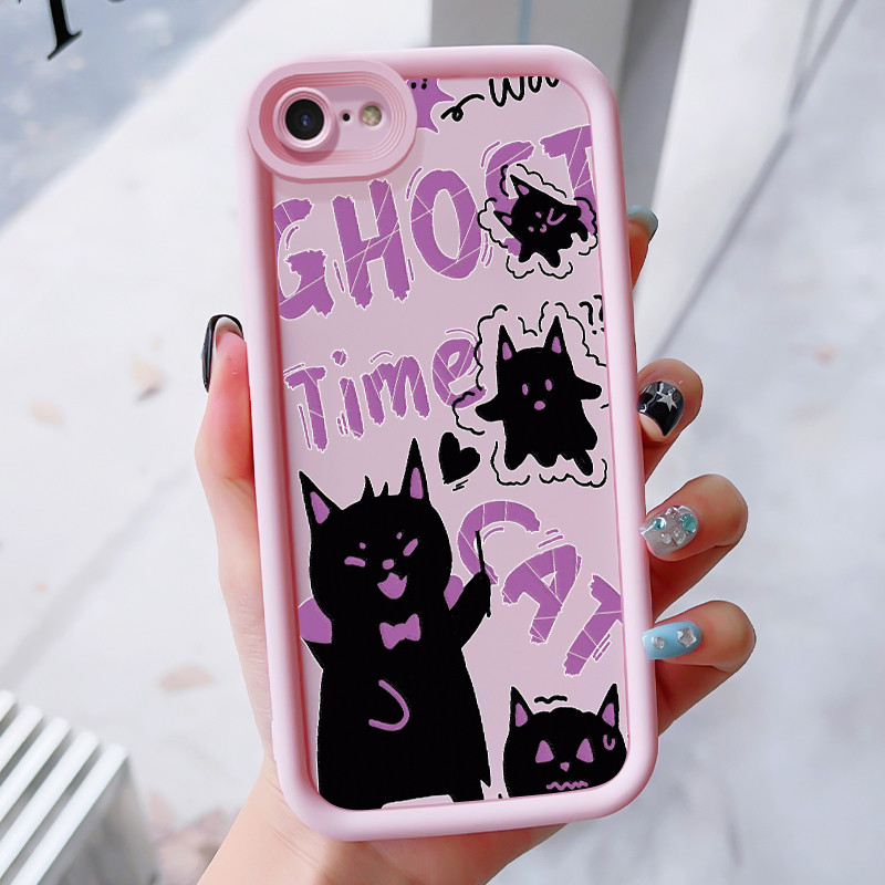 เคสสำหรับ iPhone 6 Plus 6s Plus 7 Plus 8 Plus SE 2020 X Xr Xs Max เคสโทรศัพท์สามสีสามสีซิลิโคนกันกระ