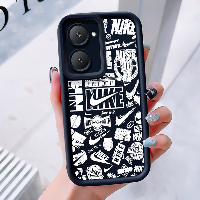 เคสสำหรับ VIVO Y03 Y03T Y18 Y18i Y18e Y18t Y18s Y28e 5G เคสโทรศัพท์แบรนด์อินเทรนด์สามสีซิลิโคนกันกระแทก