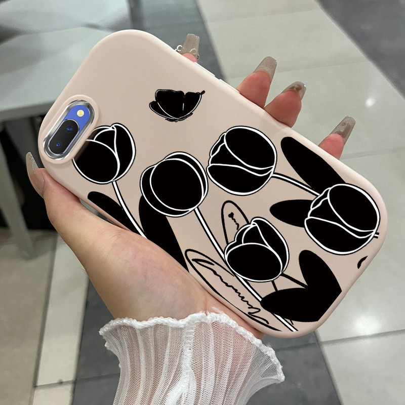 เคสสำหรับ OPPO A5 A3s A12E Realme C1 เคสโทรศัพท์ทิวลิปกันกระแทก