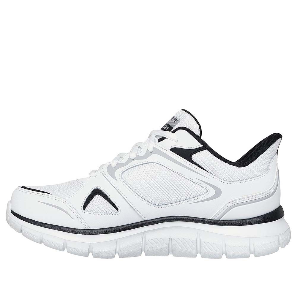 Skechers حذاء رجالي Track Sport — أبيض/أسود — صورة 6