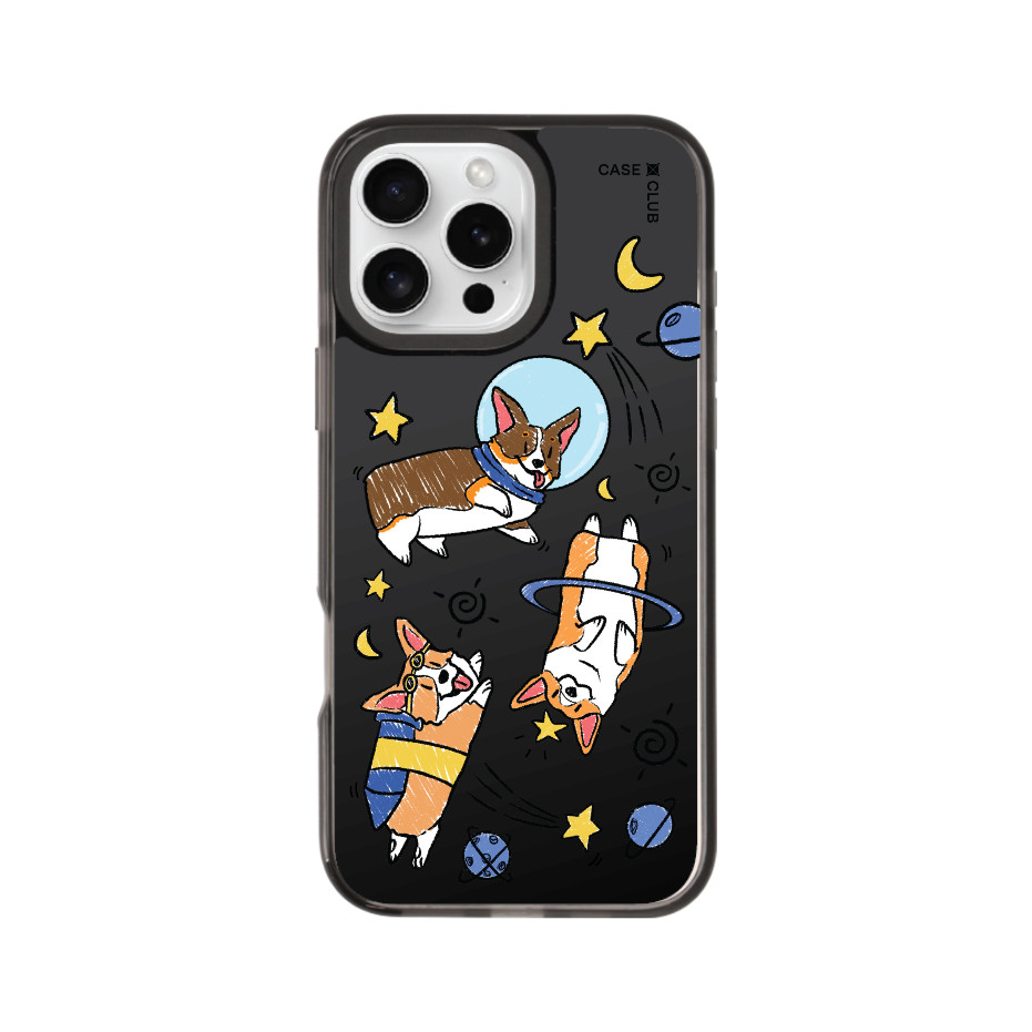 CaseClub เคสไอโฟน เคส กระจก Space Corgi