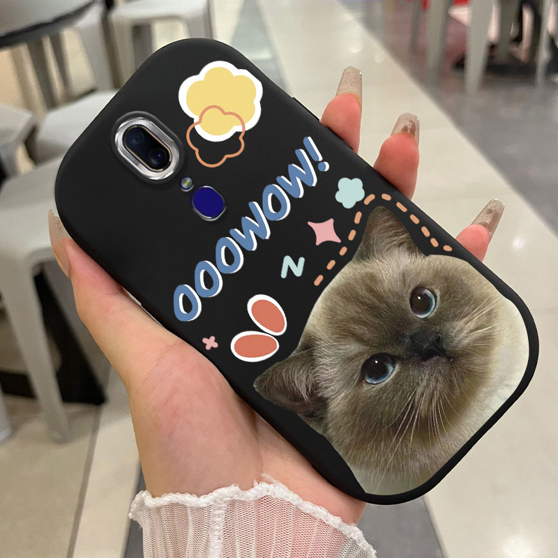 เคสสำหรับ OPPO F11 F11 Pro A9 2019 A9X เคสโทรศัพท์แมวกันกระแทกกลมและอ้วน