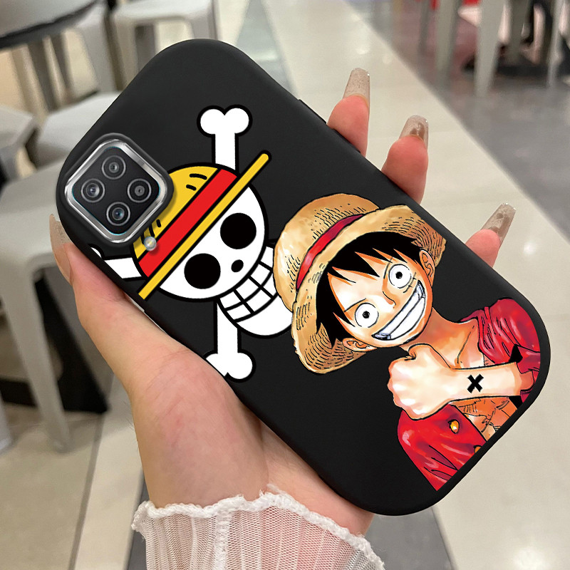 เคสสำหรับ Samsung Galaxy A12 4G A12 5G A22 4G M12 F12 เคสโทรศัพท์ตัวเอกอนิเมะกันกระแทกกลมและอ้วน