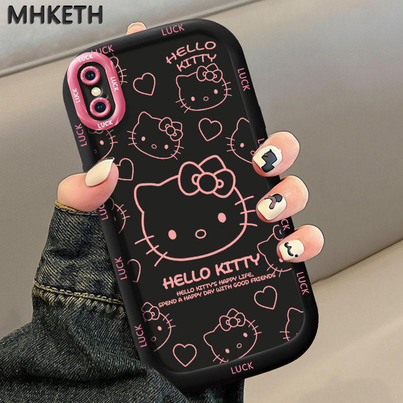 MHKETH เคสสำหรับ iPhone X Xs Xr Xs Max 7 Plus 8 Plus เคสมือถือลายแมวน่ารักและเป็นที่นิยม