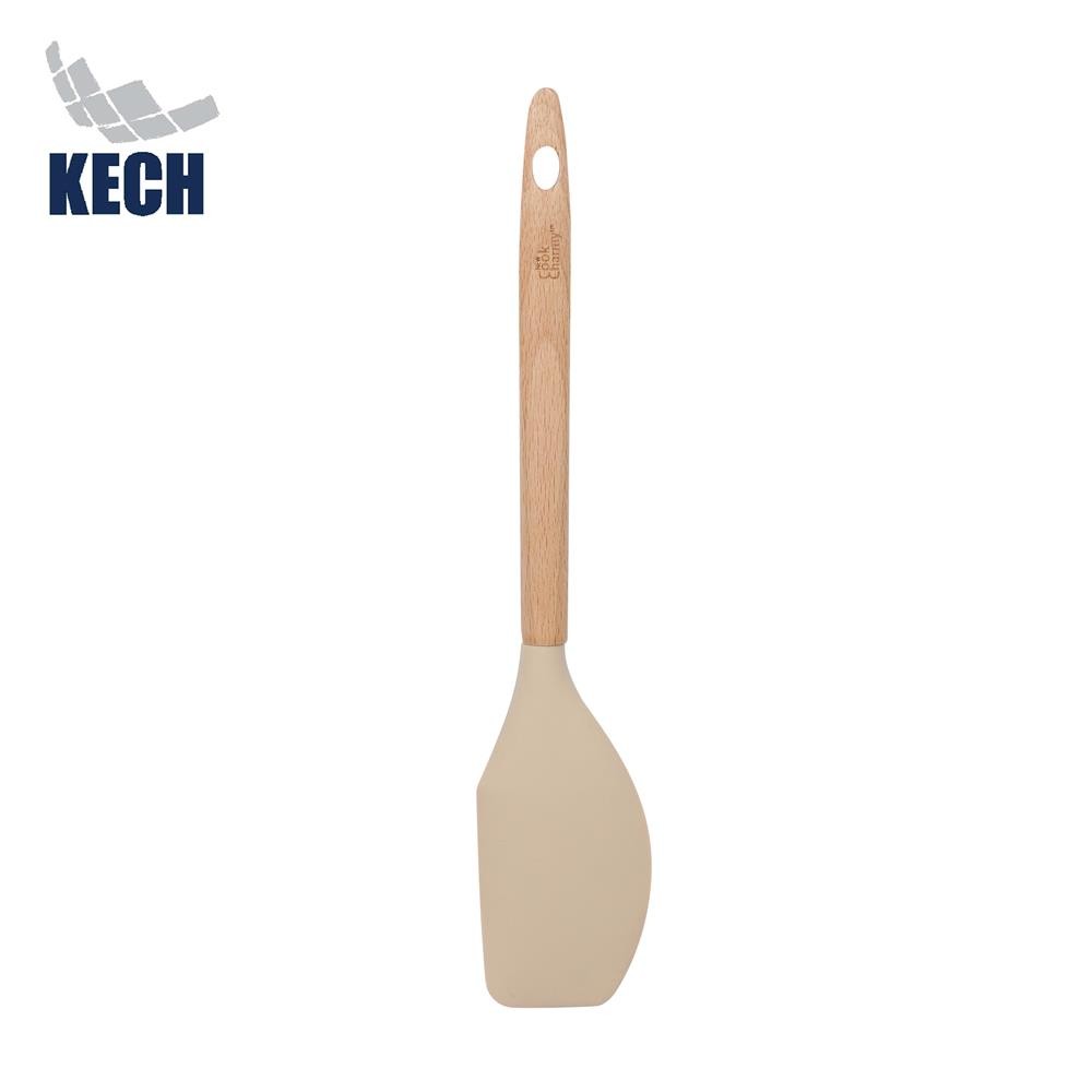 KECH ไม้พายซิลิโคน COOK CHARMY สีครีม ด้ามไม้ จัดส่งโดย HomePro