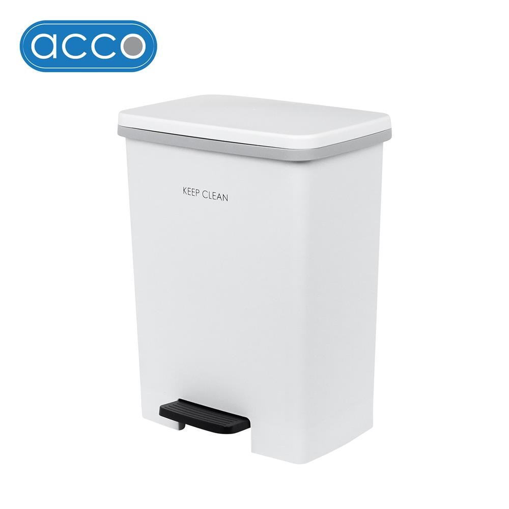ACCO ถังขยะเหยียบเหลี่ยม SOFT CLOSE 20 ลิตร สีขาว จัดส่งโดย HomePro