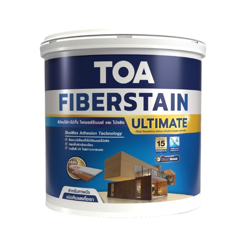 HomePro สีย้อมไม้  FIBERSTAIN ULTIMATE WC600 สีไม้สัก ทึบแสงกึ่งเงา 1 แกลลอน แบรนด์ TOA