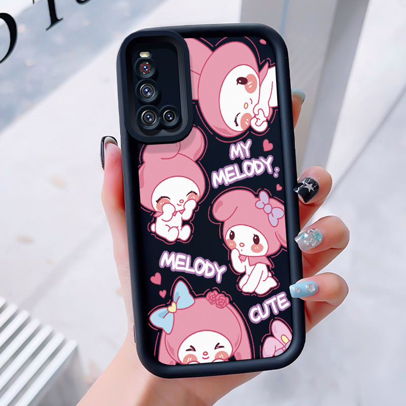 เคสสำหรับ VIVO V19 เคสโทรศัพท์กระต่ายน่ารักสามสีซิลิโคนกันกระแทก