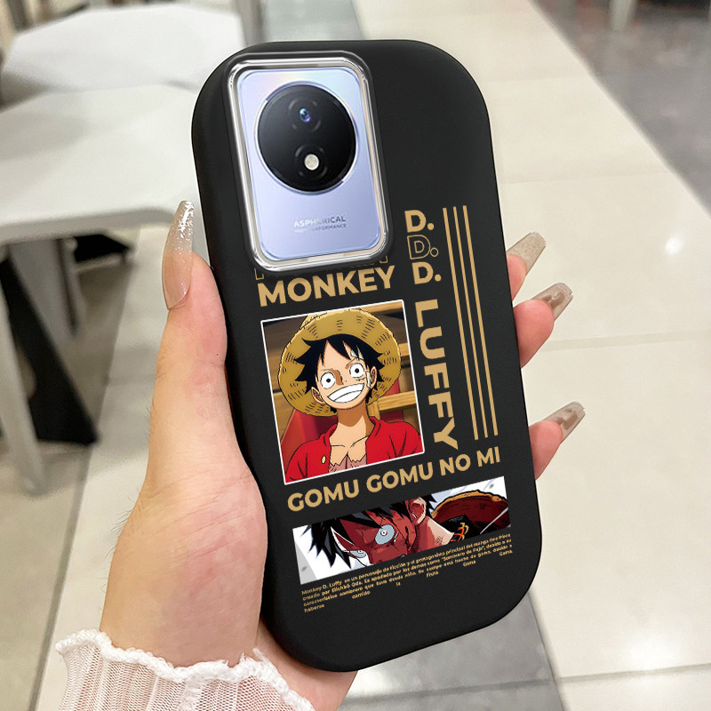 เคสสำหรับ VIVO Y02 Y02A Y02T Y02s Y11 2023 เคสโทรศัพท์ตัวเอกอนิเมะกันกระแทกกลมและอ้วน