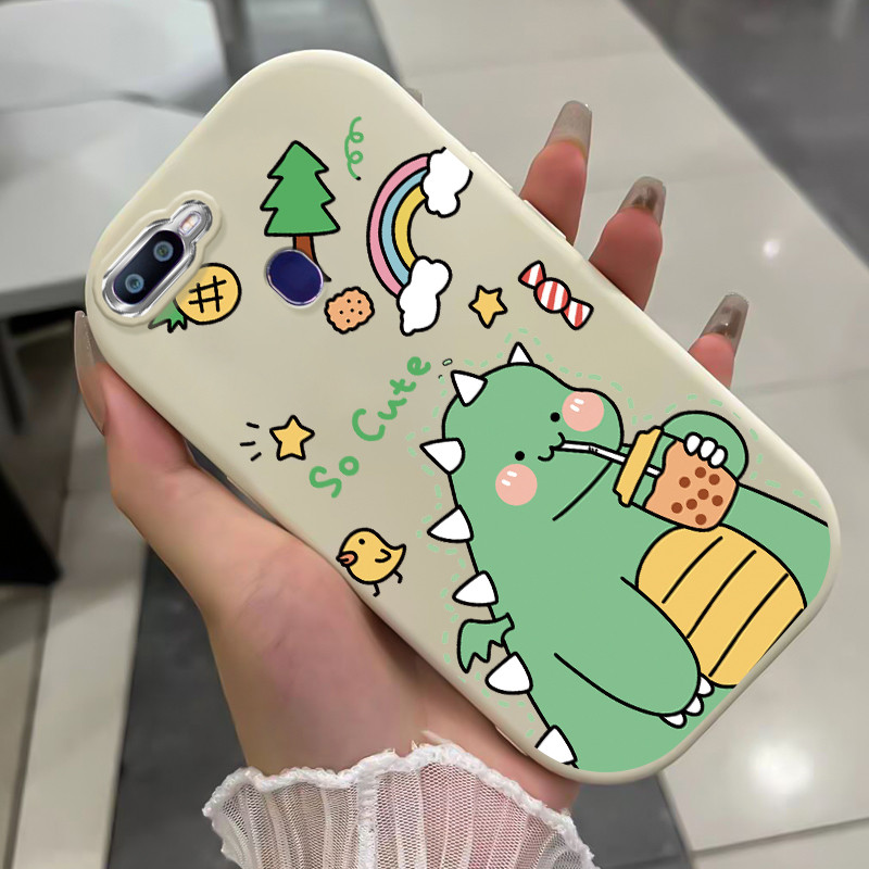เคสสำหรับ OPPO F9 Pro A7X A9 2019 A9X Realme 2 Pro Realme U1 เคสโทรศัพท์สัตว์ประหลาดน่ารักกันกระแทกกลมและอ้วน