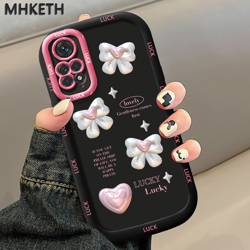 MHKETH เคสสำหรับ Xiaomi Redmi Note 11 4G Note 11s เคสโทรศัพท์รูปโบว์สวยของผู้หญิงขายดีแบบใหม่