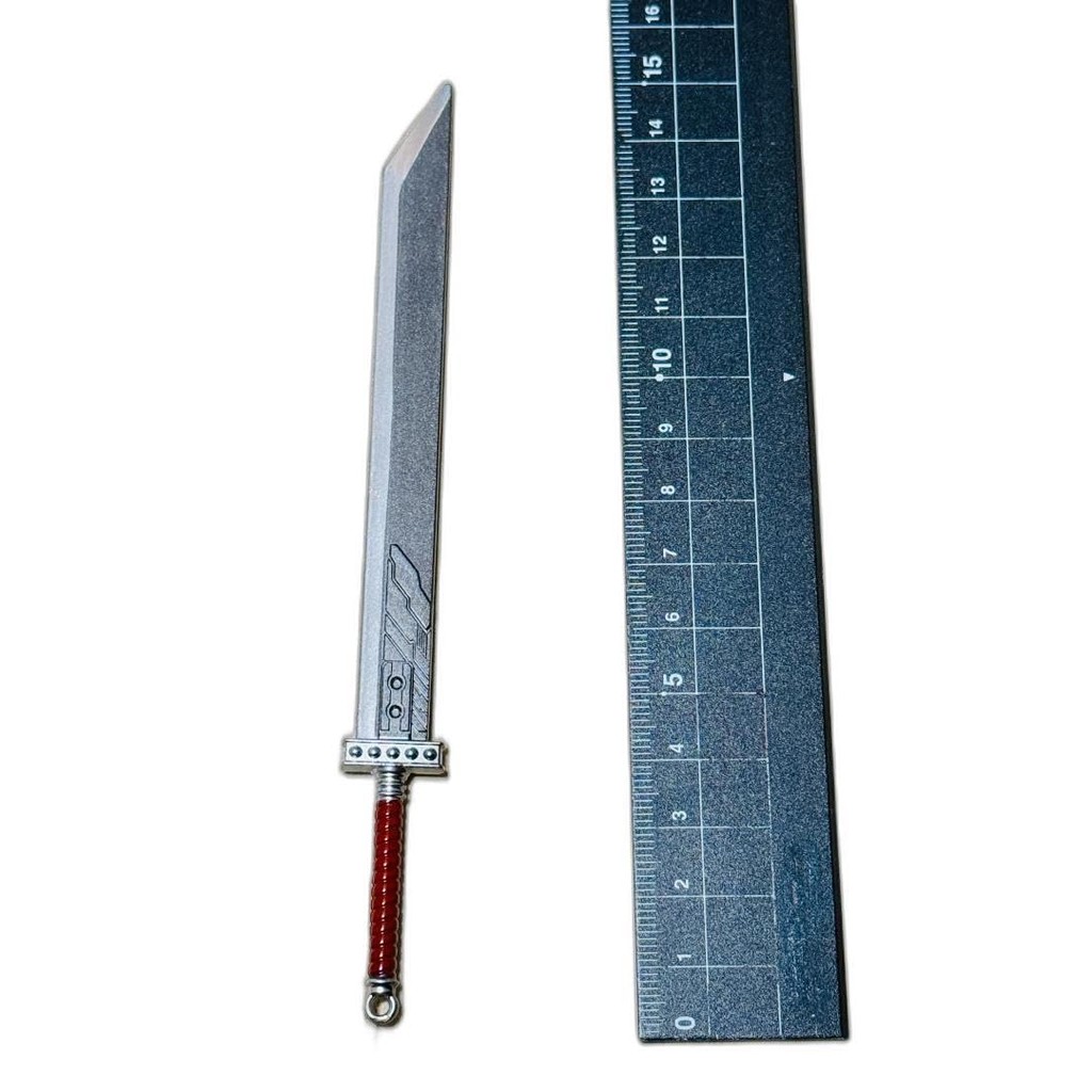 【ส่งตรงจากญี่ปุ่น】 พวงกุญแจอาวุธมินิ Buster Sword FF7 ขนาด 15 ซม. รูปตุ๊กตาสำหรับตั้งโชว์ PS4 PS5 เก
