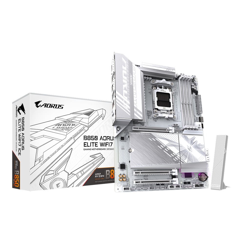 MAINBOARD (เมนบอร์ด) GIGABYTE B850 AORUS ELITE WIFI7 ICE (REV. 1.1) - AMD SOCKET AM5 DDR5 ATX เมนบอร