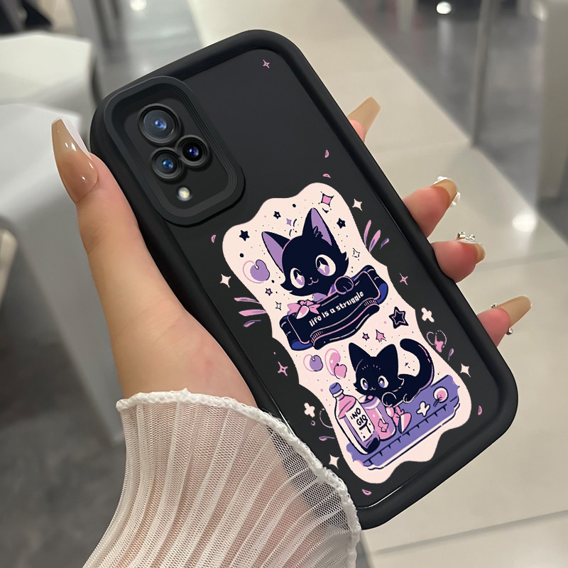 เคสสำหรับ VIVO V21 4G V21 5G เคสโทรศัพท์แมวกันกระแทก