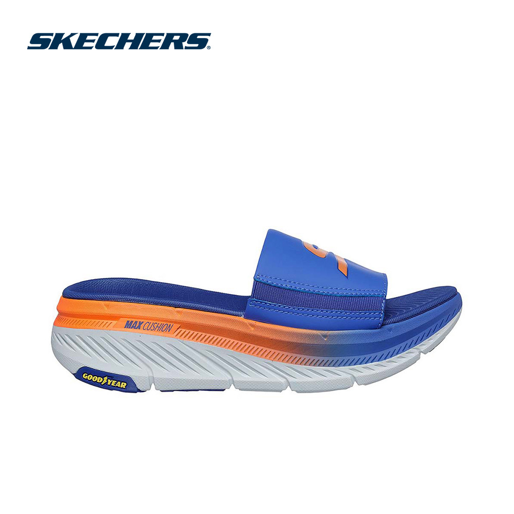 Skechers Men Max Cushioning Premier 2.0 รองเท้าแตะผู้ชาย สวมง่าย เบาะรองนุ่ม Goga Mat