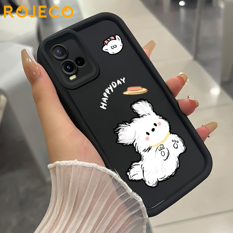 MHKETH เคสสำหรับ VIVO Y21 Y21s Y21T Y21E Y21A Y21G Y22s Y22 Y33T Y33s เคสโทรศัพท์กันกระแทกลายสุนัขน่ารัก