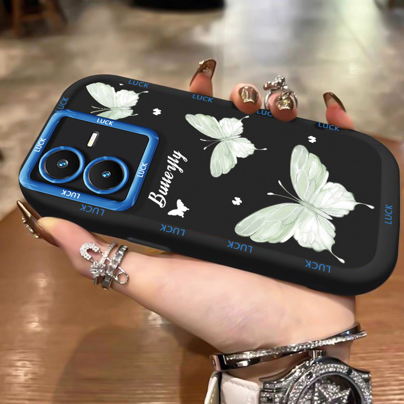 เคสสำหรับ VIVO Y22 Y22s เคสโทรศัพท์ผีเสื้อกันกระแทกป้องกันการตก