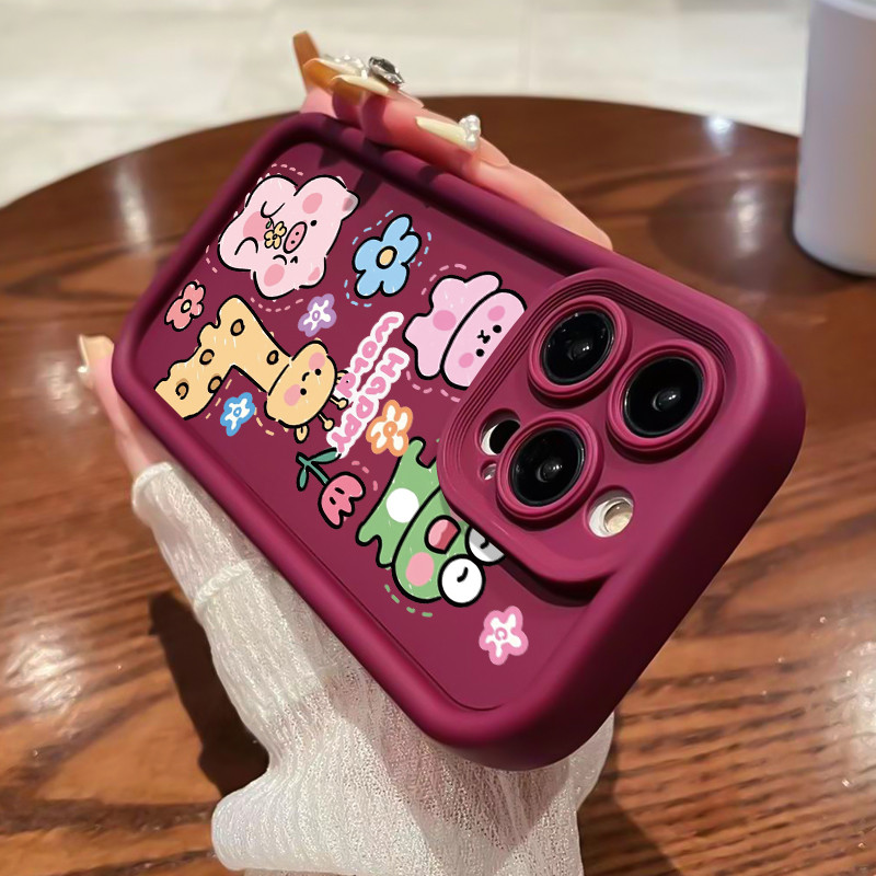 เคสสำหรับ VIVO Y91C Y90 Y1s เคสโทรศัพท์สัตว์น่ารักสามสีซิลิโคนกันกระแทก - รูปที่ 6