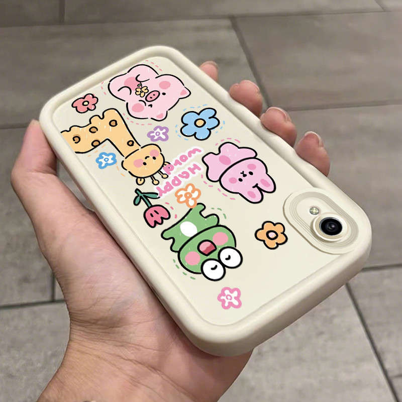 เคสสำหรับ VIVO Y91C Y90 Y1s เคสโทรศัพท์สัตว์น่ารักสามสีซิลิโคนกันกระแทก - รูปที่ 2