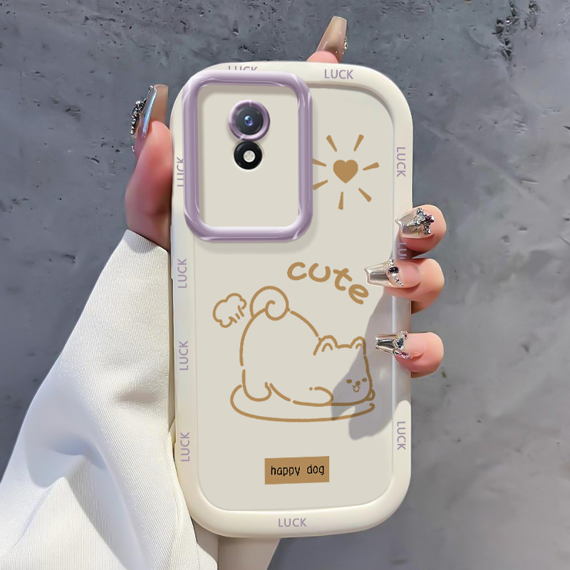 เคสสำหรับ VIVO Y02 Y02A Y02T Y11 2023 เคสโทรศัพท์แมวน่ารักกันกระแทกป้องกันการตก