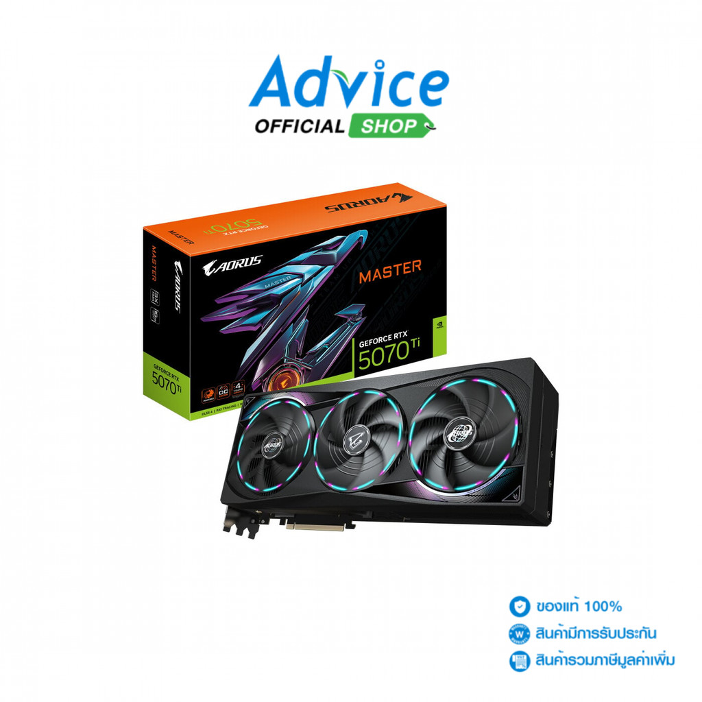 GIGABYTE VGA GEFORCE RTX 5070 TI AORUS MASTER - 16GB GDDR7 (REV. 1.0) - A0166984