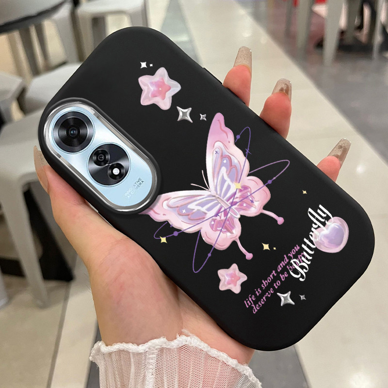 เคสสำหรับ OPPO A60 4G เคสโทรศัพท์ผีเสื้อกันกระแทก