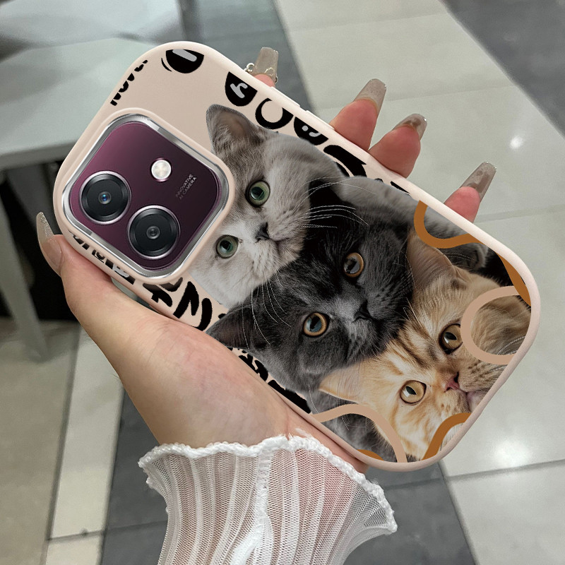 เคสสำหรับ OPPO A3 2024 A3 5G A3X 4G A3X 5G A3 Pro 5G เคสโทรศัพท์แมวกันกระแทกกลมและอ้วน