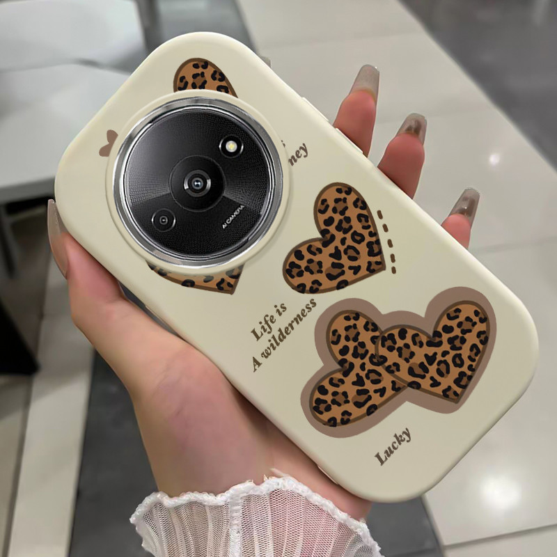 เคสสำหรับ Xiaomi Redmi A3 A3X POCO C61 เคสโทรศัพท์เสือดาวรูปหัวใจกันกระแทกกลมและอ้วน ราคา ถูกที่สุด ดีลบีเคเค แกลเลอรีภาพที่ 3