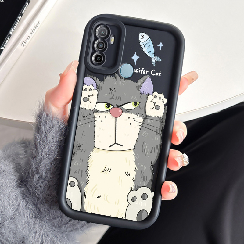 เคสสำหรับ OPPO A53 2020 A33 2020 A53s A32 A94 F19 Pro Reno 5F 5 Lite A11s เคสโทรศัพท์แมวน่ารักกันกระแทก