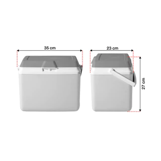 กระติกน้ำแข็งทรงเหลี่ยม 9 ลิตร COLDY KASSA HOME รุ่น PTK-AG2509 ขนาด 35 x 23 x 27 ซม. สีเทา