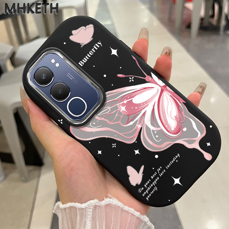 MHKETH เคสสำหรับ VIVO Y19s Y29 5G เคสรูปผีเสื้อที่สวยงามเคสโทรศัพท์
